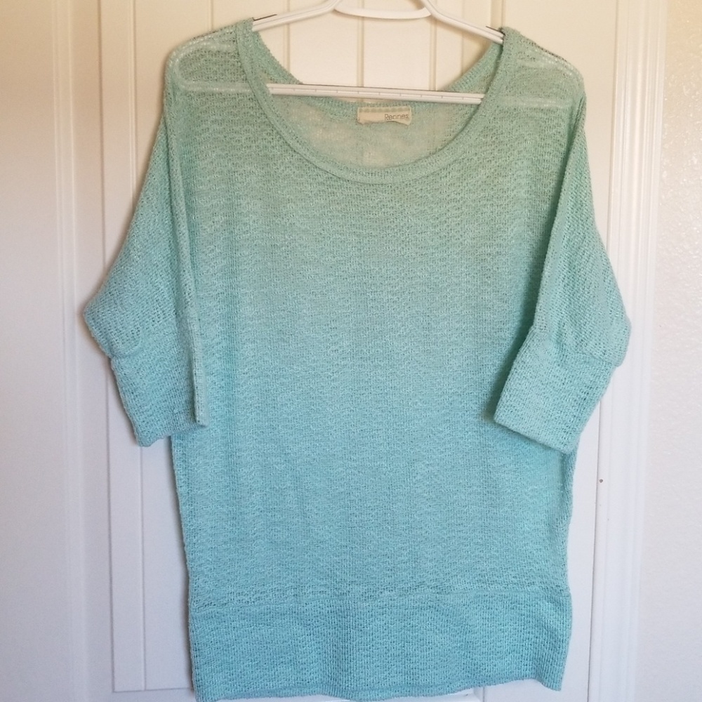 Teal Knit Top